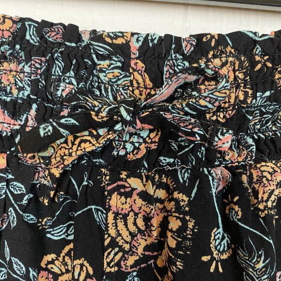 Sonoma Goods For Life Black Floral Wide Leg Boho High Rise Pants Size Medium - Picture 7 of 12